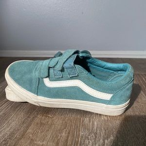 Vans blue suede Velcro shoes